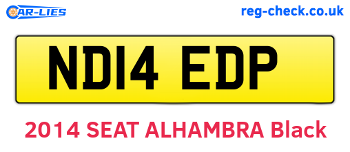ND14EDP are the vehicle registration plates.