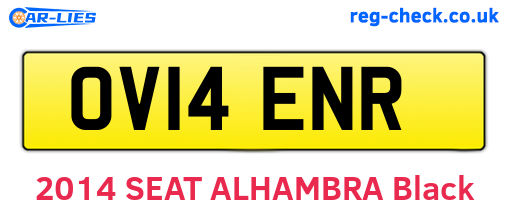 OV14ENR are the vehicle registration plates.