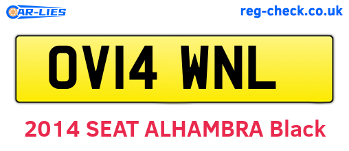 OV14WNL are the vehicle registration plates.