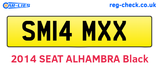 SM14MXX are the vehicle registration plates.