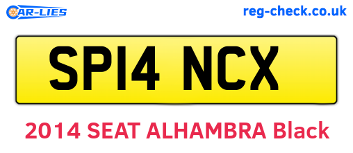 SP14NCX are the vehicle registration plates.