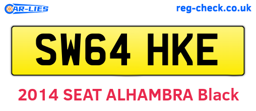 SW64HKE are the vehicle registration plates.