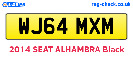 WJ64MXM are the vehicle registration plates.