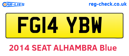 FG14YBW are the vehicle registration plates.