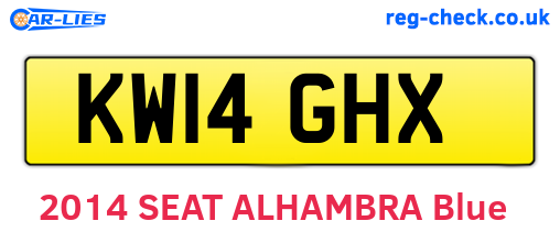 KW14GHX are the vehicle registration plates.