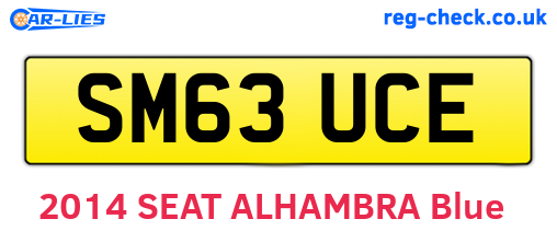 SM63UCE are the vehicle registration plates.