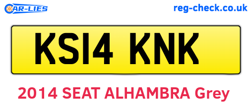 KS14KNK are the vehicle registration plates.