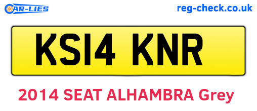KS14KNR are the vehicle registration plates.