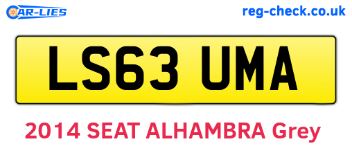 LS63UMA are the vehicle registration plates.