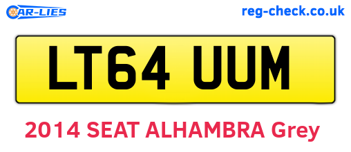 LT64UUM are the vehicle registration plates.