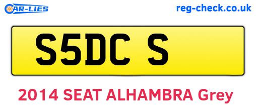 S5DCS are the vehicle registration plates.