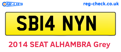 SB14NYN are the vehicle registration plates.