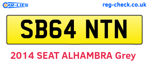 SB64NTN are the vehicle registration plates.