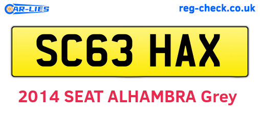 SC63HAX are the vehicle registration plates.