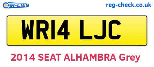 WR14LJC are the vehicle registration plates.