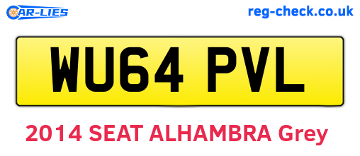 WU64PVL are the vehicle registration plates.