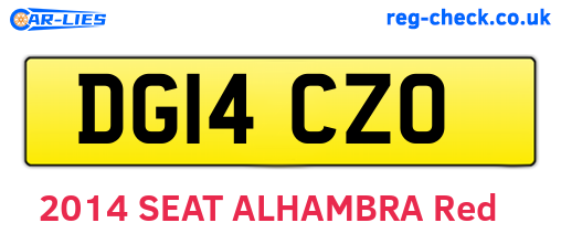 DG14CZO are the vehicle registration plates.