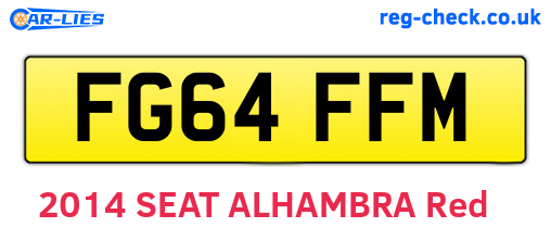 FG64FFM are the vehicle registration plates.