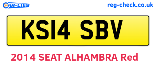 KS14SBV are the vehicle registration plates.