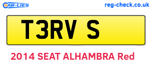 T3RVS are the vehicle registration plates.