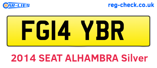 FG14YBR are the vehicle registration plates.