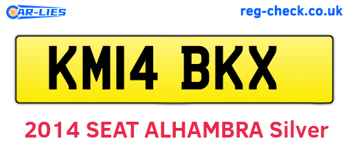 KM14BKX are the vehicle registration plates.
