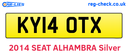 KY14OTX are the vehicle registration plates.