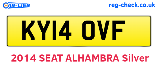 KY14OVF are the vehicle registration plates.