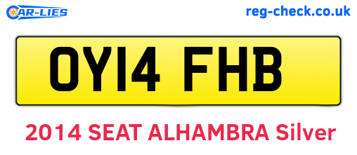 OY14FHB are the vehicle registration plates.