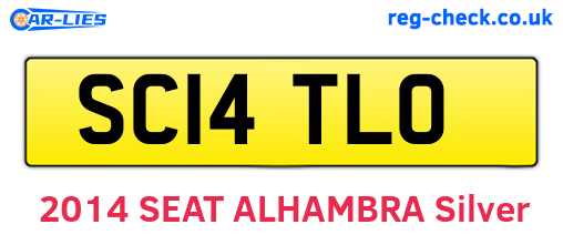 SC14TLO are the vehicle registration plates.