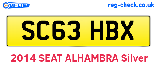 SC63HBX are the vehicle registration plates.