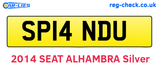 SP14NDU are the vehicle registration plates.