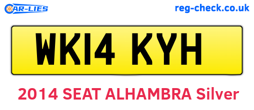 WK14KYH are the vehicle registration plates.