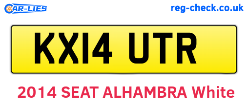 KX14UTR are the vehicle registration plates.