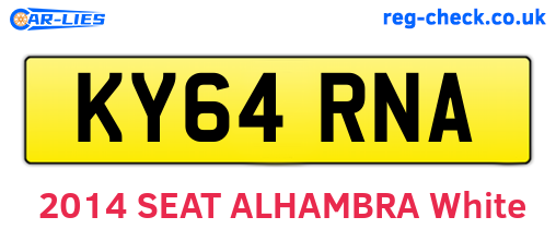 KY64RNA are the vehicle registration plates.
