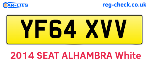 YF64XVV are the vehicle registration plates.