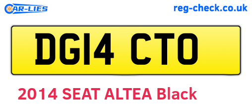 DG14CTO are the vehicle registration plates.