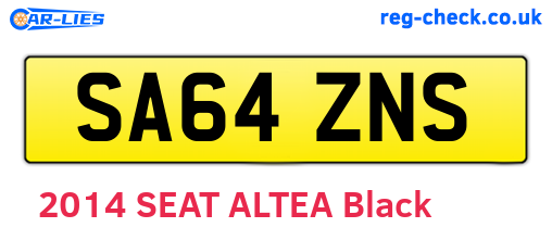 SA64ZNS are the vehicle registration plates.
