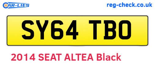 SY64TBO are the vehicle registration plates.