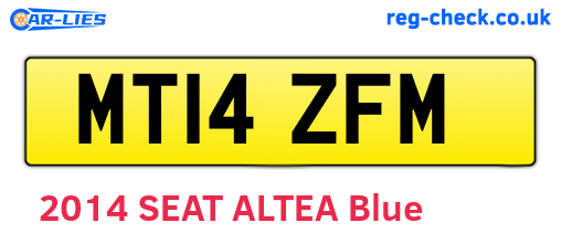MT14ZFM are the vehicle registration plates.
