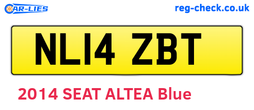 NL14ZBT are the vehicle registration plates.