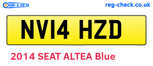 NV14HZD are the vehicle registration plates.