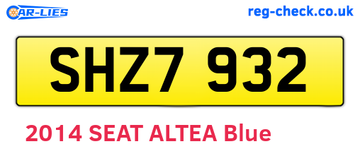 SHZ7932 are the vehicle registration plates.