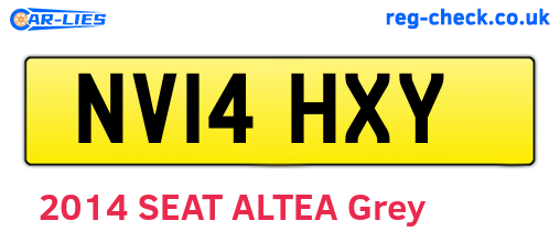 NV14HXY are the vehicle registration plates.