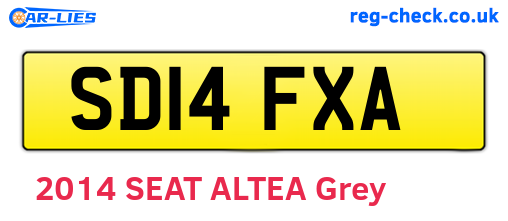SD14FXA are the vehicle registration plates.