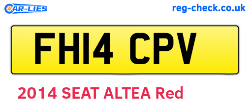 FH14CPV are the vehicle registration plates.