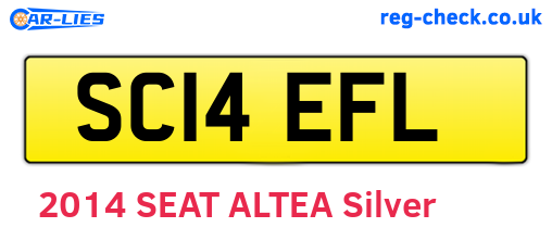 SC14EFL are the vehicle registration plates.