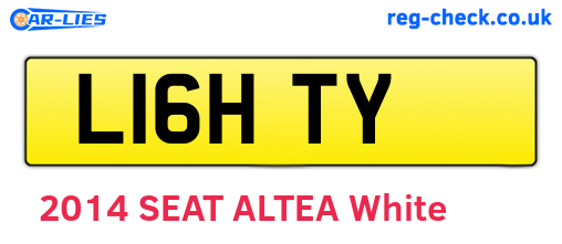 L16HTY are the vehicle registration plates.