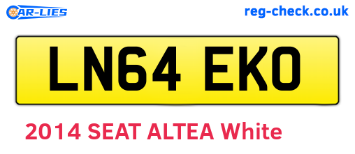 LN64EKO are the vehicle registration plates.