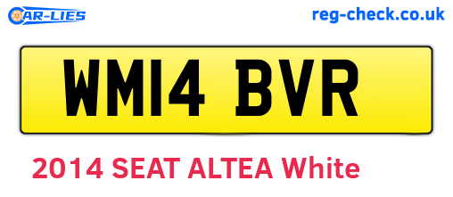 WM14BVR are the vehicle registration plates.
